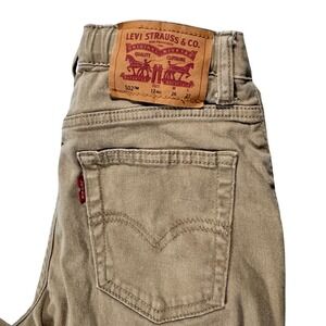 Levis 502 Boy Tan Khaki Regular Taper Pants Size 12 Reg W26 L27 Adjustable Waist